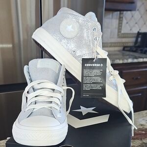 Converse  Sparkling Silver High-Tops